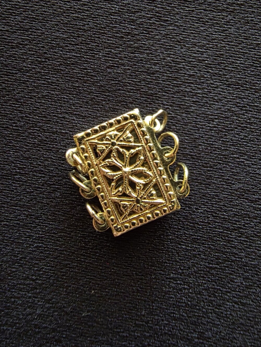 Antique/Victorian 14K Yellow Gold 3-Strand Filigree Box Clasp | Necklace Repair